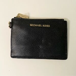 Michael Kors Jet Set Travel Small Leather Top Zip Coin Pouch With ID Luggage